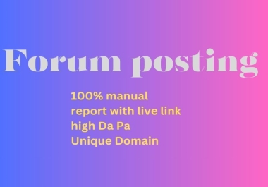 I will do 60 Forum and 60 web2.0 backlinks