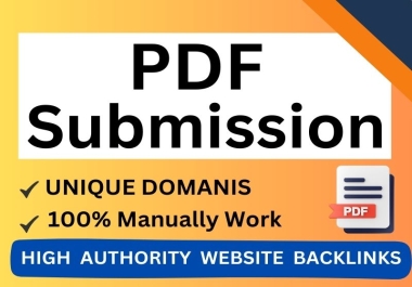 I will Provide 120 manual PDF submission to top 120 PDF sharing sites