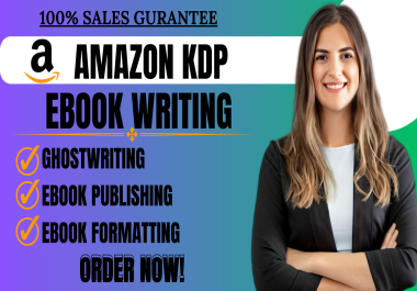 I will do amazon KDP book publishing,  book formatting,  amazon KDP,  self publish,  eBook ghostwriter