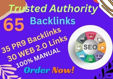 Mixed Offer 65 + Backlinks 35 PR9 + 30 Web 2.0,  DA 80+ SEO Boost Your Website Google rank
