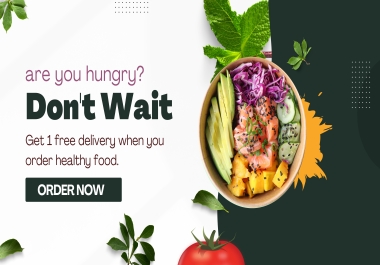 Beautiful Web Banner for Food Delivery Restaurant