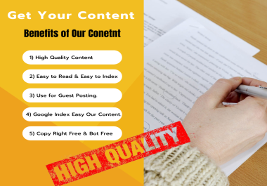 100 High Quality Article with SEO Optimized & Keyword 1200 words each