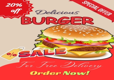 I will design food flyer,  food poster,  restaurant menu at low price