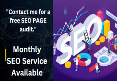 I will do monthly seo service and high da backlinks to boost website google ranking