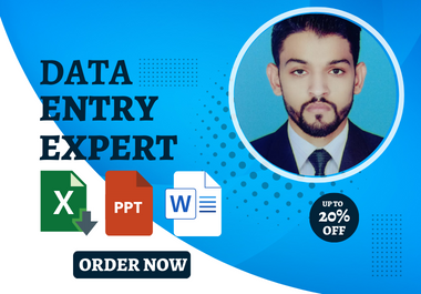 virtual assistant in data entry and all type of office work with fast typing and formatting