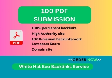 I will manually submit the PDF to 100 reputable document sharing websites