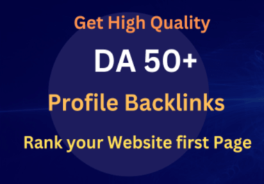 I will Create 100 profile backlinks on high DA PA sites