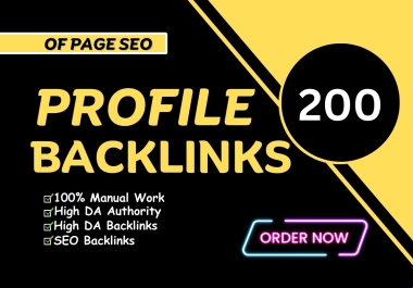 I will build 200 HQ backlinks on high DA PA sites