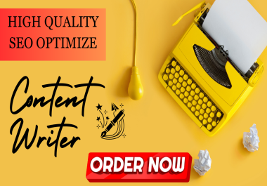 I will write 1000 words Engaging SEO optimize Well Research Article and Content writing on any topic