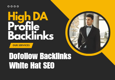 I will create high da dofollow Profile Backlinks Off page SEO
