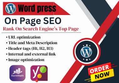 I will do complete on page SEO and wordpress website to rank your site on Google