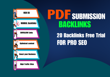 I will build high quality pdf submission backlinks, Off Page Seo