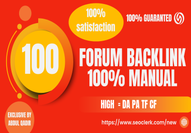 I will make SEO forum backlink high authority backlink with high tf cf