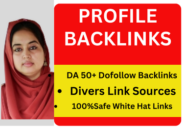 I will give you 50 profile backlinks.