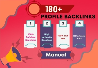 180 HQ Profile Backlinks for Top Google Rank