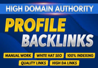 Rank Higher On Google SEO Ranking with 40 High Authority Profile Backlinks