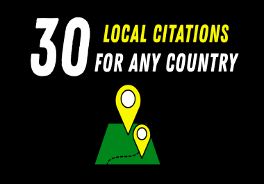 I will create 30 best local citations for any country