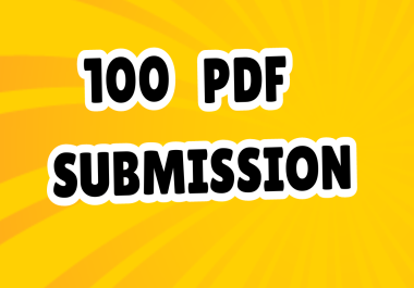 I will do PDF submission to 100 pdf sharing sites