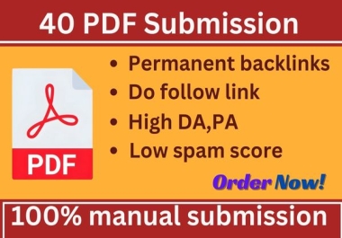 40 PDF submission manually on high da document sharing sites