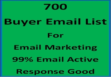 700 Buyer Email List For Email Marketing