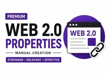 100 Tier 1 Web 2.0 Backlinks Built Manually
