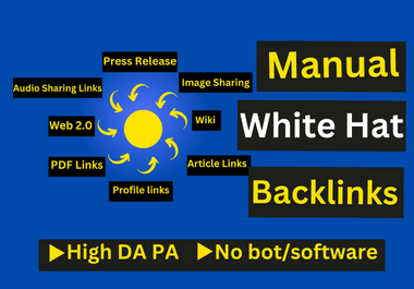 100 Manual Whitehat Authority Foundation High DA PA Backlinks