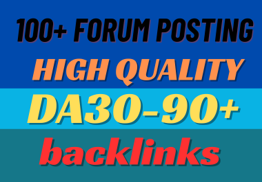 DA 90+ 100 Forum Posting mix dofollow backlinks to boost up your ranking