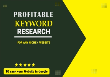 I'II provide extensive keyword and niche research for your website