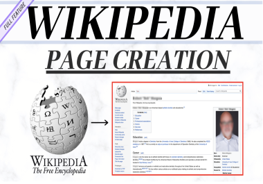 Approved Wikipedia Business and Bio page creation