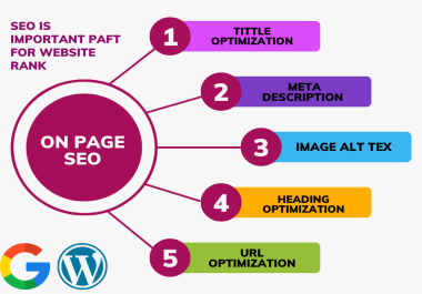 I will do on page SEO for Your Website Search engine rank 5 page