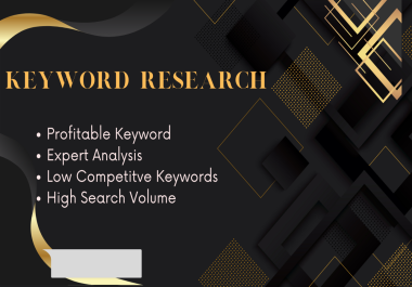 I will do keyword research for you website