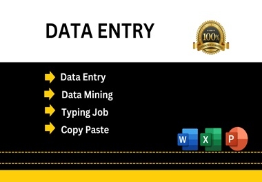 I will do data entry, copy paste,  email list building & word to pdf