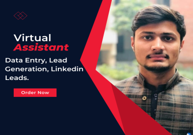I will virtual assistant for data entry and lead generation,  linkedin