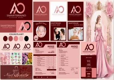 vintage retro minimalist business logo brand kit for business