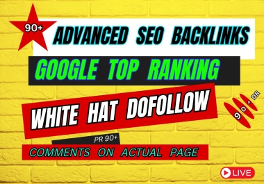 I will create 90+ advanced SEO dofollow backlinks comments on actual page pr7 to pr3 google top rank