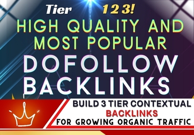i will do powerful dofollow 3 tier contextual backlinks for SEO top ranking