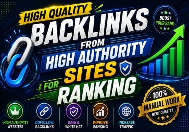 I will post 100 high quality backlinks from high authority sites for ranking