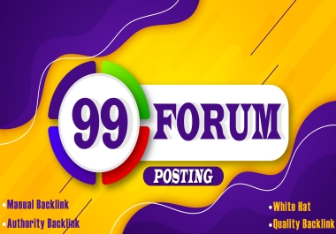 I will create 100 dofollow forum posting backlinks seo linkbuilding to boost