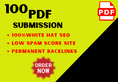 I will provide high quality 75 PDF Submission through high authority sites