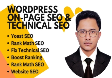 I will do wordpress website on page and technical SEO for USA local business,  service
