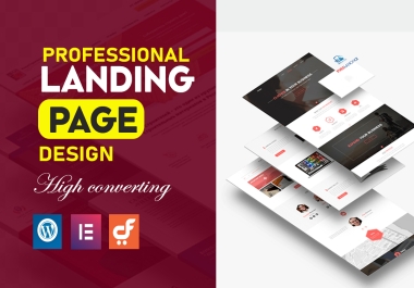 I Will Design A Best Landing page By Using WordPress Elementor