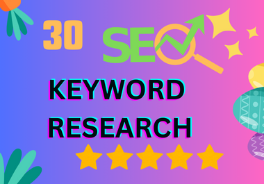 I will run all kind of SEO keyword research.
