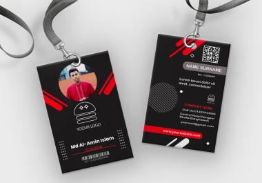 I will design id card and badge,  pass, student and employee id cards