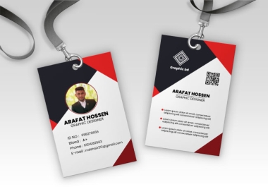 I will design Professional id cards,  id badges,  lanyards,  and identity cards