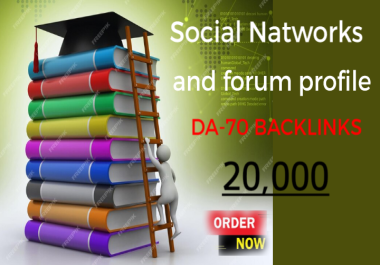 I will make 20,000 social networks and forum profile SEO backlinks