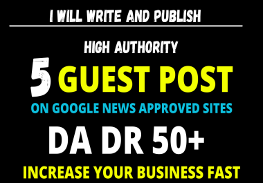 i will write and publish 5 dofollow guest posts with permanent seo backlinks