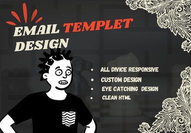 I will design a responsive mailchimp HTML email template or email newsletter.