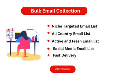 I will collect niche targeted active and valid bulk email lists for email marketing.