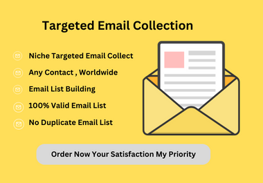 I will provide active,  fresh niche targeted email list for email marketing