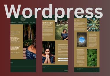 I will create wordpress site,  build wordpress website design or wordpress website